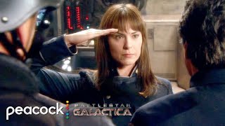 The Galactica Welcomes Helena Cain  Battlestar Galactica [upl. by Yztim720]