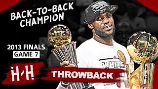 LeBron James BackToBack Championship Game 7 Highlights vs Spurs 2013 Finals  37 Pts CLUTCH HD [upl. by Fara781]