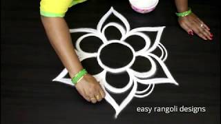 Beautiful free hand special kolam arts  easy rangoli designs  new muggulu patterns [upl. by Llertnek]