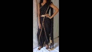 How to drape Saree in Dhoti Style  Dhoti style Saree Draping shorts GroomingwithUtkarsha [upl. by Delsman]