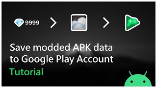 Save Modded Game Data to Google Play No Root [upl. by Aihtnyc]