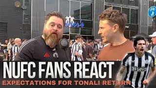 Newcastle Fans React  Expectations for Tonali Return [upl. by Rani]