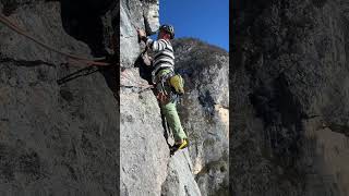 Via dei Pivelli Monte Cornella Mezzolombardo TN rockclimbing climbing climbinglovers [upl. by Vary]