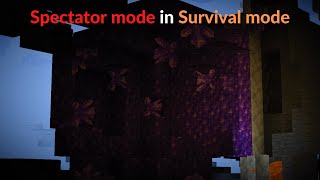 spectator mode in survival mode minecraft [upl. by Nylehtak]