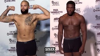 Deron Williams Frank Gore Make Weight  Paul vs Woodley 2 [upl. by Eelanna443]