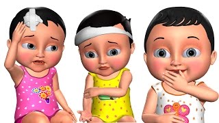 Five Little Babies jumping on the Bed  Kids Songs  3D Nursery Rhymes for Children [upl. by Atrebor]