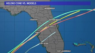 Tropical Storm Miltons forecast cone radar and spaghetti models [upl. by Cass]