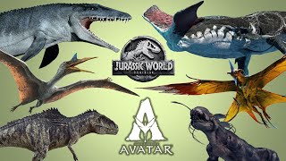 Avatar vs Jurassic World Creatures Size Comparison [upl. by Areyk]