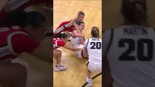 Caitlin Clark College Basketball fight 2024 [upl. by Adnovoj]