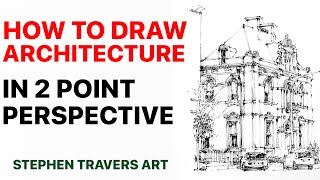 Tips for Drawing Architecture in 2 Point Perspective [upl. by Assilam646]