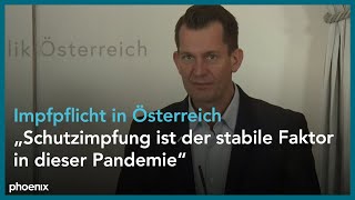 Impfpflicht in Österreich PK mit Karoline Edtstadller und Wolfgang Mückstein [upl. by Kinelski]