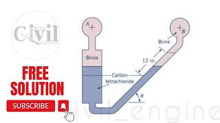 manometer P260 contains carbon tetrachloride Determine the required angle of inclination [upl. by Nosemyaj504]