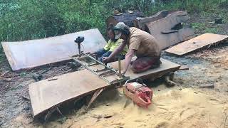 Milling Tallowwood near Bellingen NSW [upl. by Dunning]