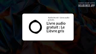 January 03  Livre audio gratuit  Le Lièvre gris  Full  White Rectangle 169 [upl. by Richela]