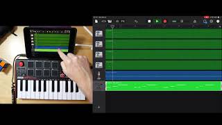 Making a Chill Hop Tune on iPad Garageband and Akai MPK Mini Mk II in 10 mins [upl. by Regine]