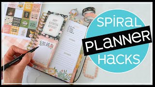 Planner Hacks and Tips for Spiral Planners  Carpe Diem Planners 2019 [upl. by Eppillihp266]