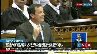 DA interimleader John Steenhuisen comments on Sona 2020 [upl. by Skantze]