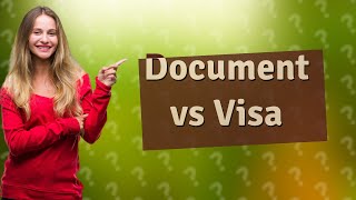 Is a travel document the same as a visa [upl. by Accem]