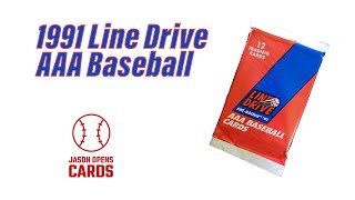 1991 Line Drive AAA Baseball Cards Pack Break  Jason Opens Cards [upl. by Gombosi902]