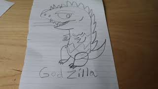 Godzilla drawing [upl. by Yaf377]