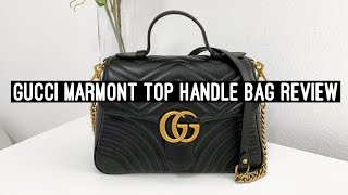 Gucci Marmont Top Handle Bag Review l Gricelduh [upl. by Alicirp]