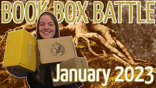 BOOK BOX BATTLE  January 2023  Illumicrate vs FairyLoot vs OwlCrate  a new year begins [upl. by Enirok]