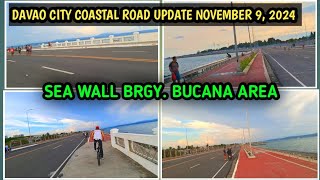 DAVAO COASTAL ROAD UPDATE BRGY BUCANA SEA WALL NOVEMBER 8 2024 [upl. by Aidas]