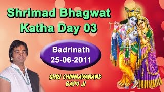 Shrimad Bhagwat Katha Day 03  Badrinath 25062011  Shri Chinmyanand Bapu Ji [upl. by Lundgren447]