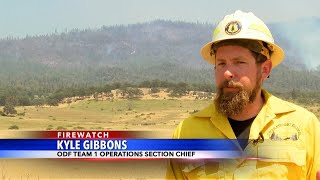 Fire camp getting ready for long fight against Salt Creek Fire in Eagle Point [upl. by Jefferson]