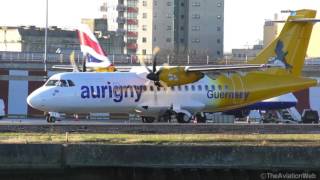 Morning Rush Hour  Airplanes at London City Airport  25112016 [upl. by Nap]