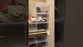 Shoe Organizer with Magnetic Front Door Love these Acrylic Shoe Boxes [upl. by Alisan]