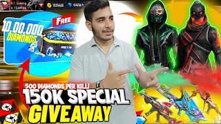 FF LIVE GIVEAWAY150K SPECIAL BUNDLE GIVEAWAYCUSTOM ROOM TEAMCODE FF GIVEAWAYlokeshgamerlive [upl. by Aihgn]