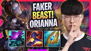 FAKER IS A BEAST WITH ORIANNA  T1 Faker Plays Orianna MID vs Aurelion Sol  Season 2024 [upl. by Yreffeg]