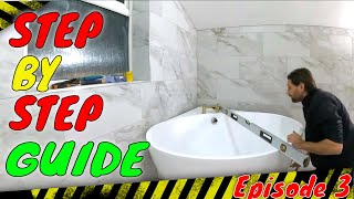 Modern Free Standing Bathtub Installation [upl. by Tace794]