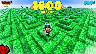 I build 1600 Beacon For Set New World Record in Minecraft [upl. by Kalbli]