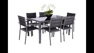 Sorrento 6 Seater Padded Chair Dining Set [upl. by Carmina]