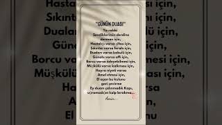 Günün duası Selam ve dua ile [upl. by Airekahs]