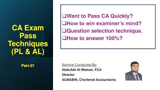 CA Exam Pass Techniques l Want to Pass CA Quickly How to win examiner’s mind Question selection [upl. by Camden147]