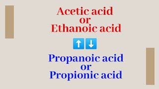 Acetic acid to Propanoic acid  propanoic acid to acetic acid  chemical conversation [upl. by Elsie]