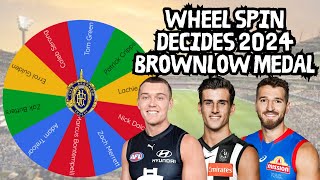 Wheel of names decides the AFL 2024 Brownlow Medal [upl. by Stralka746]