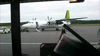 Air Baltic Fokker F50 arriving at Lappeenranta Airport LPP [upl. by Natsirhc]