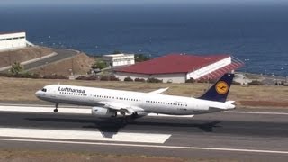 Madeira Airport Airberlin Boeing 737800 SATA Air Açores Dash Q400 Lufthansa Airbus A321200 [upl. by Tommy]