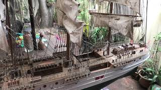 HUGE 16m 150 scale fourmasted Barque restoration project [upl. by Ripp]