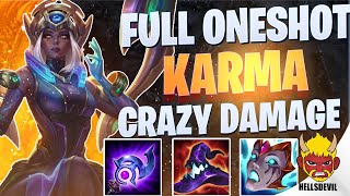 WILD RIFT  FULL ONESHOT KARMA  CRAZY DAMAGE  Challenger karma Gameplay  Guide amp Build [upl. by Ahmad]