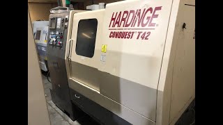 HARDINGE CONQUEST T42 CNC TURNING CENTER [upl. by Nnad]