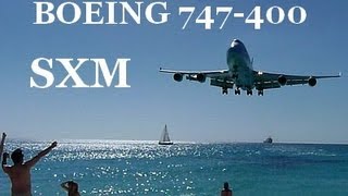 quotSexyquot Corsairfly Boeing 747400 FHSEX at St Maarten Princess Juliana  Maho Beach [upl. by Retswerb666]