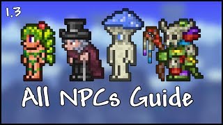 All NPCs Guide  Terraria 13 [upl. by Ihel297]