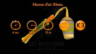 Feu dartifice  Marron dair 50mm [upl. by Annayhs858]