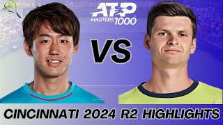 Yoshihito Nishioka 西岡良仁 vs Hubert Hurkacz  Highlights [upl. by Ybsorc]