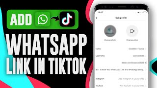 How To Add Whatsapp Link In Tiktok  Quick amp Simple [upl. by Pell]